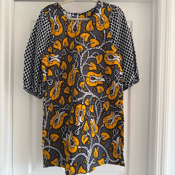 KIKI Clothing African Print Balloon Sleeve Dress Ethical Fashion Designer S - Picture 5 of 12